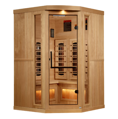 Golden Designs Reserve Series 3-Person Corner Full Spectrum Infrared Sauna (GDI-8035-03)
