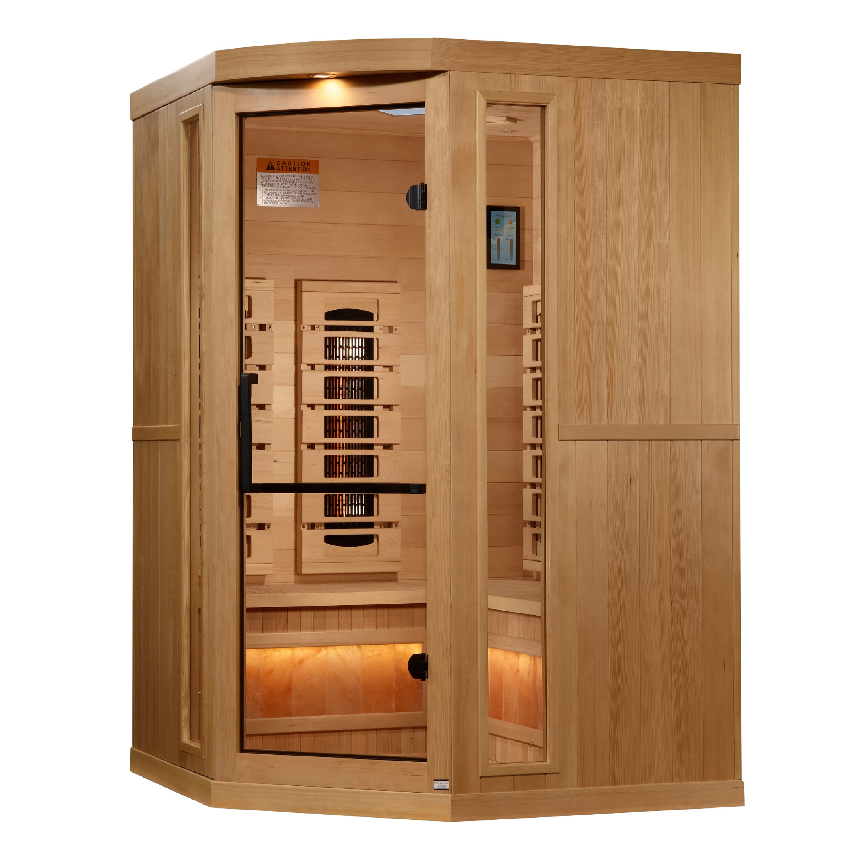 Golden Designs Reserve Series 3-Person Corner Full Spectrum Infrared Sauna (GDI-8035-03)