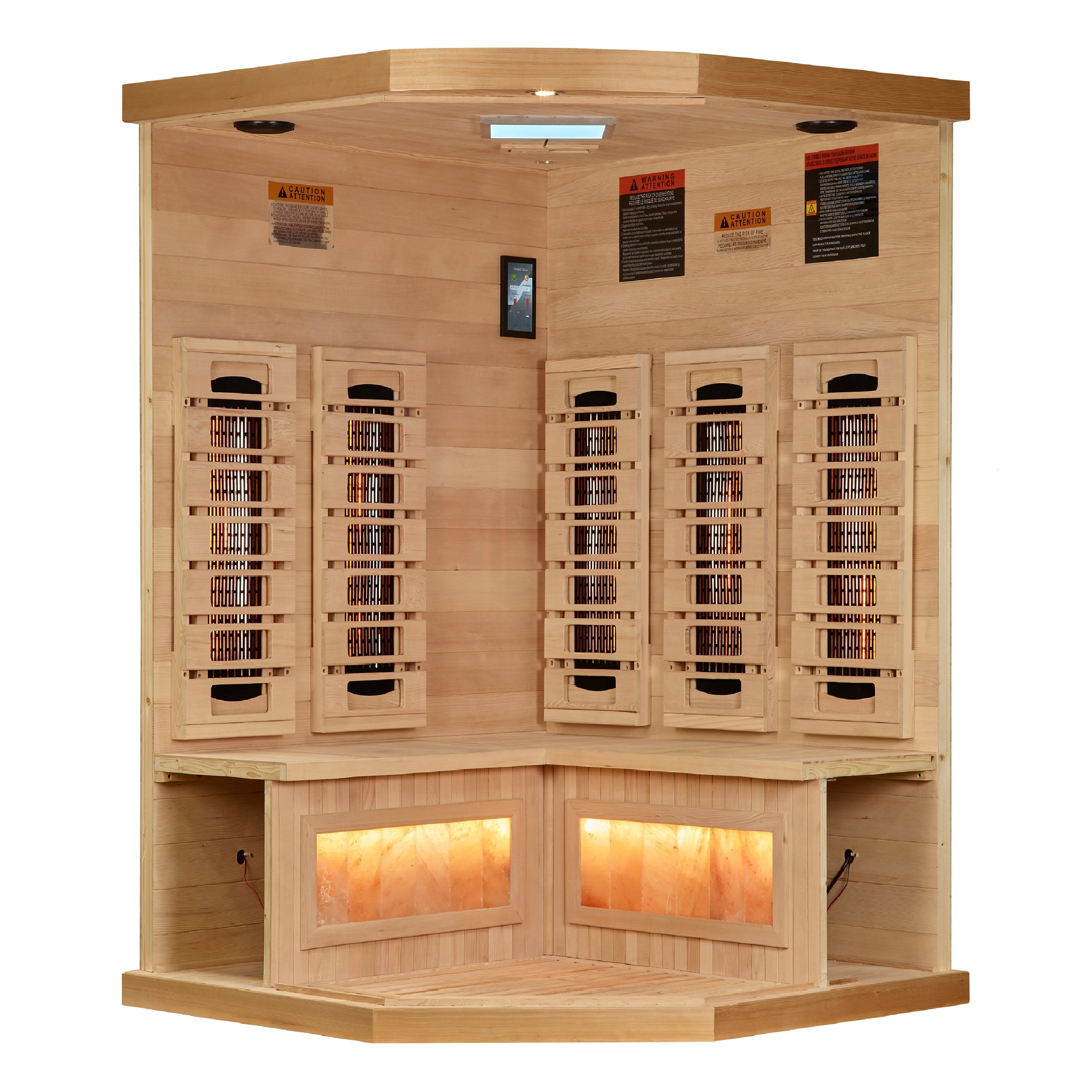 Golden Designs Reserve Series 3-Person Corner Full Spectrum Infrared Sauna (GDI-8035-03)